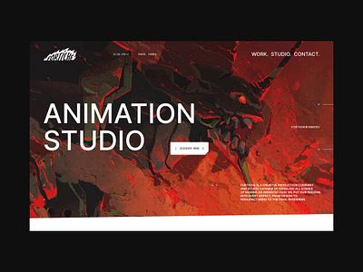 002 // Animation Studio. Design Exploration design graphic design landing page minimal ui ux web web design webdesign