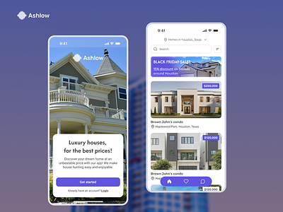 Ashlow mobile app - Luxury Homes for the best prices accomodation apartment app design hospitality housing product design real estate ui ui design ux ux design