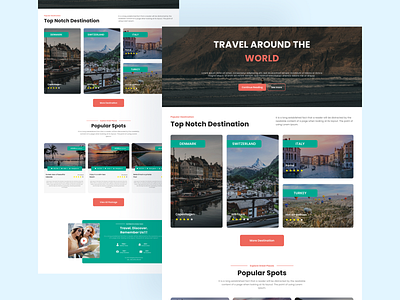 Travel Website Landing page 3d animation branding design graphic design illustration logo motion graphics ui ux vector