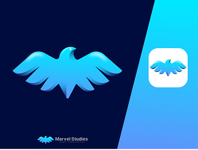 Modern logo design for Marvel Studies 3d application icon bird logo brand identity branding design graphic design illustration logo logo amrk logo designer logo folio logo inspirartion logo malaysia logo type marvel logo modern logo design studioes logo design vect logo vector