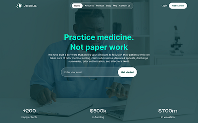 Jecon Health Ltd. - Web design doctors health landing page medicine ui ux web design