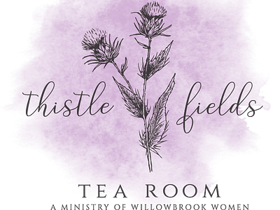 Thistle Fields Tea Room Logo design graphic design ladies ministry nonprofit tea room