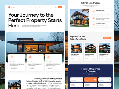 Real Estate Landing Page - EzyPlace design home ui homepage house image based design landing page minimal design property real estate real estate web ui ui design uiux web design web ui website