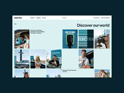 Electra | Gallery Section Concept charging clean design electric car electric vehicle gallery gallery block gallery grid gallery section image gallery image grid minimal typography ui ui design ux ux design web web design website