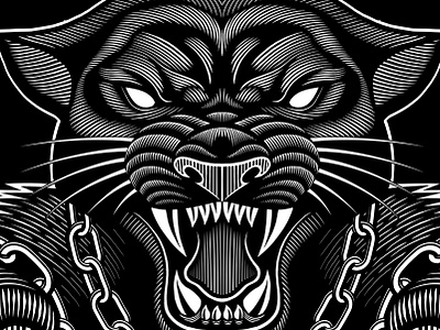 CNQR logo animal apparel black panther branding chains graphic design illustration illustrations line work logo logo design panther screen printing silkscreen sports sportswear streetwear vector vector art woodcut