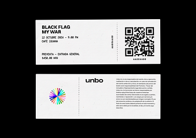 Unbo physical ticket code paper print qr ticket ticketing ui unbo