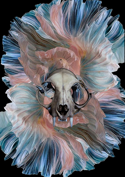 BearFish bear bear skull fish phototshop