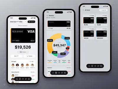 Banking App UI Design | Dashboard android app bankingapp branding graphic design ios logo mobile mobileapp productdesign ui uikit ux ux research uxui web design webdesign wireframes