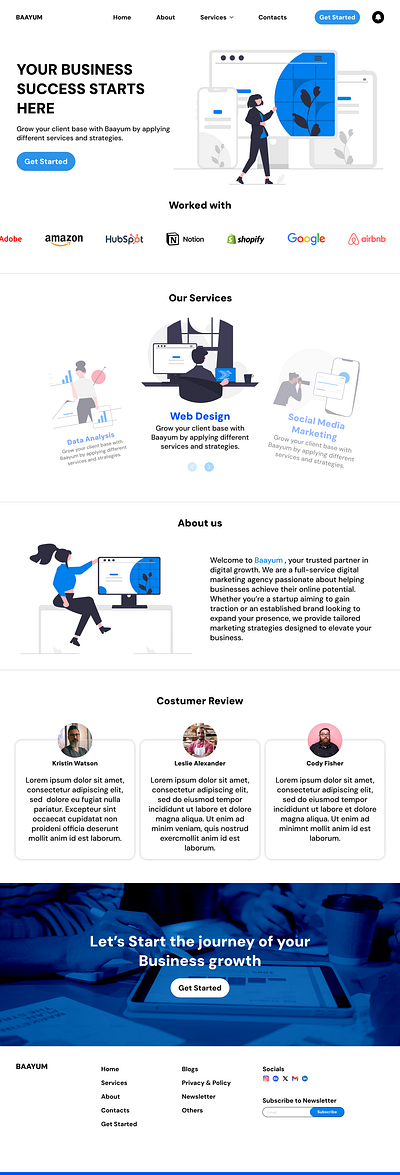 Digital Marketing landing page digital marketing product design ui uiuxdesign website design