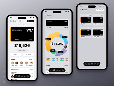 Banking App UI Design mobile app design ui design ux design uxui