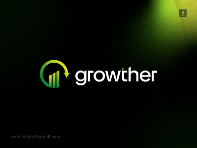 Growther- Marketing Logo, Data Analytics Logo, Payment Logo Mark abstract logo brand identity branding business logo creative logo design g logo identity letter logo lettering logo logo design logo designer logos marketing agency modern logo payment logo mark symbol