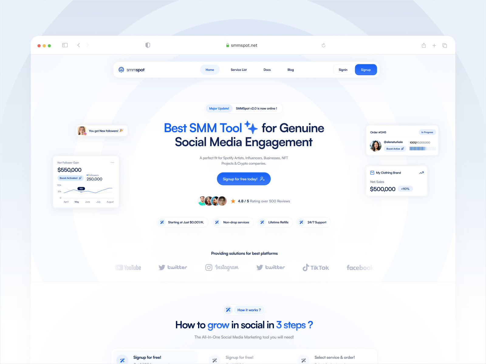 ✤ Lumen: A Clean and Modern SMM Panel Landing Page blue landing page blue saas hero header landing page landing page ui perfectpanel saas saas landing page smm panel smm panel theme smm panel themes smm theme smmspot ui ui design uidesign ux white blue white saas white ui design