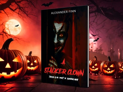 A Stalker Clown 3d book mockup a stalker clown amazon kdp book book cover book cover art book cover design book cover designer book cover mockup book design ebook ebook cover epic epic book epic book covers epic bookcovers epic covers horror book cover paperback professional book cover