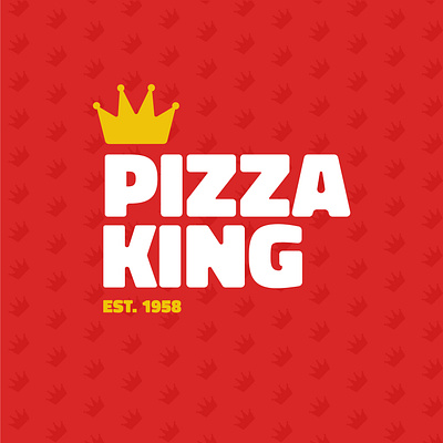 Pizza King Rebrand branding graphic design illustration logo typography