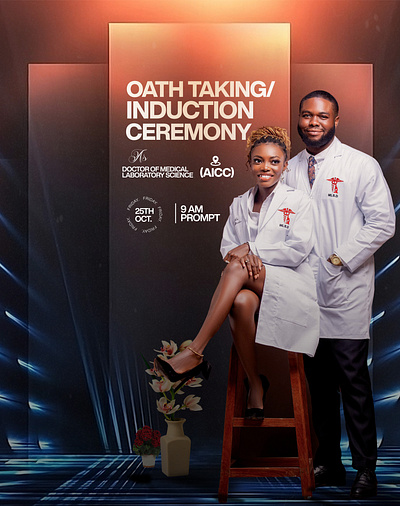 poster design for Induction Ceremony branding graphic design