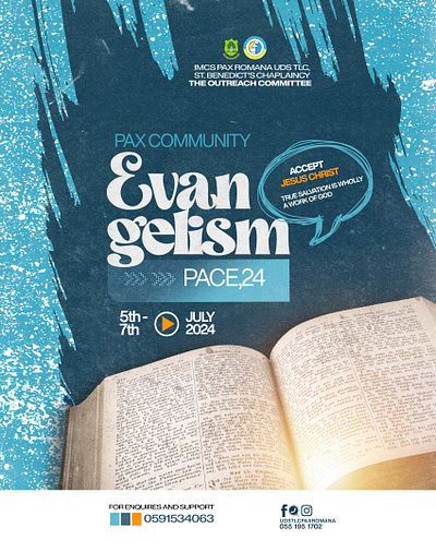 poster for catholic church graphic design