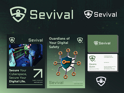 Sevival -cyber security Logo cyber security cybersecurity logo