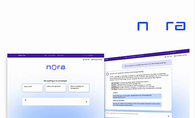 Norderia NORA - Generative AI Web App UI/UX Design & Logo Design design generative ai web app logo design motion graphics product design ui ux web app