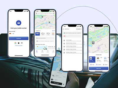 Taxi-Booking Mobile Application taxi booking mobile application ui ux