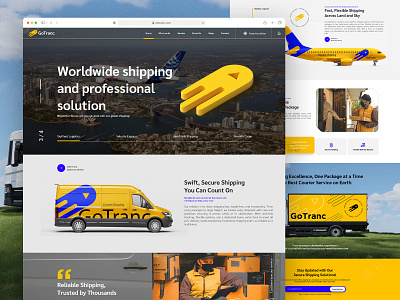 Courier Delivery Company Website UI branding courierservice delivery designprocess express figma go ui ux