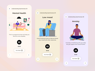 Mental Health Mobile App app app design application branding design doctor app health health app healthcare hospital app meditation mental care mental health mobile app mobile app design mobile application modern ui ui ui design user experience