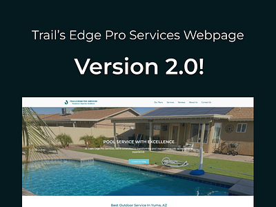 Trails Edge Pro Services Webpage Version 2.0 branding business figma home page landing page logo mockup pool pool cleaning pool cleaning company redesign ui ui ux user experience user interface ux visual design web design webpage website