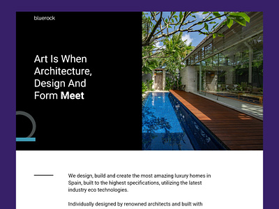 Bluerock | Landing Page architecture architecture firm architecture website blue rock bluerock bluerock website design hero hero page hero section landing landing page ui ui design ux design web design webpage website design