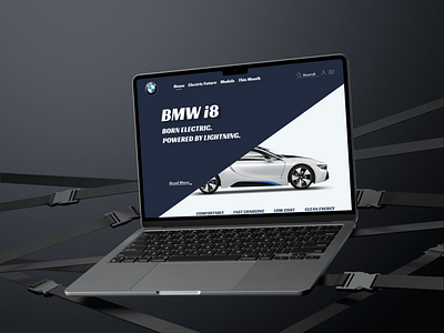 BMW i8 Landing Page Design branding graphic design ui