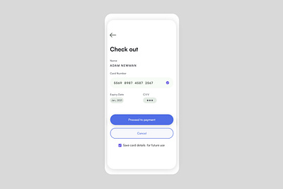 Credit card checkout screen card cash out dailyui e commerce fintech info payment