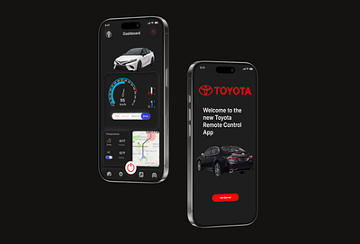 Toyota Remote Control App app design graphic design mobile remote ui ux