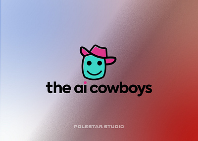 "The Ai Cowboys" an Artificial Intelligence Company logo Design adobe illustrator ai business logo ai logo artificial intelligence brand identity design branding cowboy logo design funny ai logo graphic design logo logo ideas for ai machine learning logo texas business visual identity design western logo