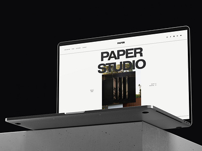 Paper Studio Architect Website design figma interior paper squarespace template ui uidesign ux design website