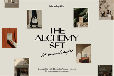 The Alchemy / 10 Mockup Set beauty beauty product mockups botanical mockups branding design graphic design instagram luxury mockups mockup mockup bundle packaging mockups product mockups skincare branding sustainable design