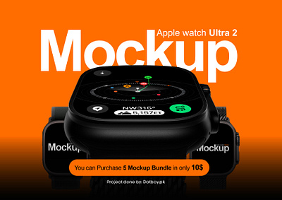 Apple Watch Ultra 2 premium mockup ui