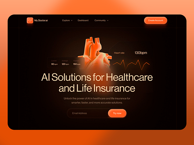 Healthcare Ai Web Design ai app artificial intelligence design diagnosis health healthcare machine learning tech technology treatment ui ui ux ux vitamins web web design website