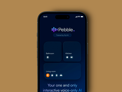 Pebble - Smart House App Design ai app artificial intelligence control design home automation home monitoring home station household machine learning mobile application remote control smart devices smart home app smart house smartapp tech technology ui ux