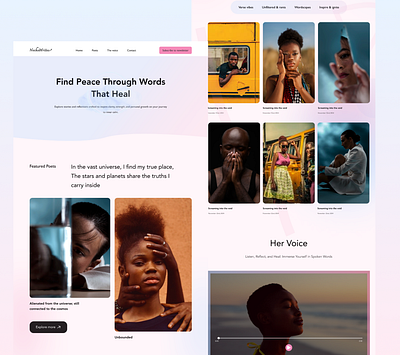 A BLOG WEBSITE LANDING PAGE DESIGN landing page ui ux