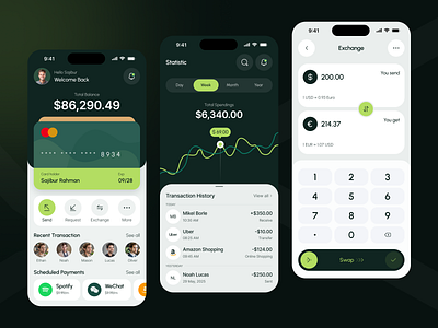 Mobile Banking App Design app design app design figma app designer app ui ux design banking app design design figma uiux materials ui 3 mobile app mobile banking modern app design payment app payment app design wallet app wallet app design wallet app designer wallet ui