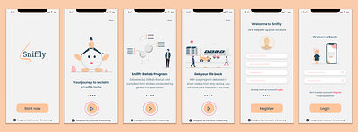 Sniffly Mobile App app design figma health health app medical mobile app recovery app ui design uiux