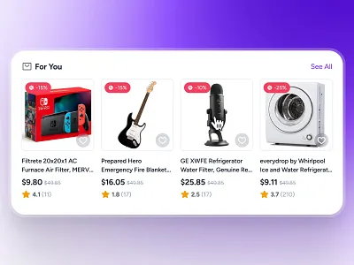 cognicart: AI Shopping & Ecommerce App - Product Listing Card UI ai ecommerce app ai shopping app ai shopping assistant clean ecommerce app ecommerce ui ecommerce ui kit marketplace app minimal mobile app ui modern online shopping app product card ui product listing ui purple shopping app shopping assistant shopping ui kit smart shopping app soft