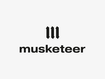 Musketeer brand brand identity logo