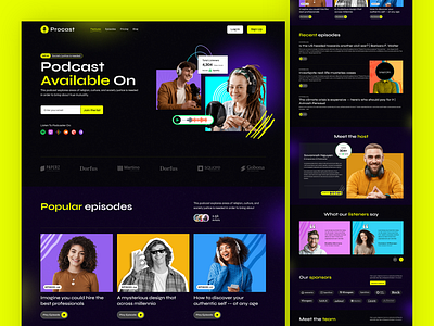 Procast - Framer Podcast Website Template design graphic design pod web