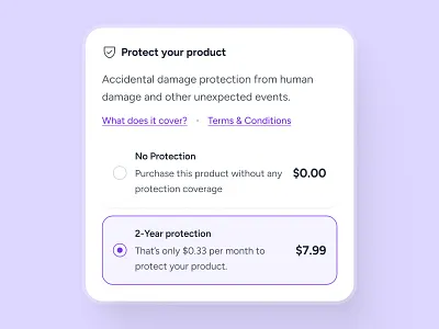 cognicart: AI Shopping & Ecommerce App - Product Protection UIUX ai ecommerce app ai shopping app ai shopping assistant ai shopping companion clean ecommerce app ecommerce ui ecommerce ui kit insurance ui marketplace app minimal modern online shopping app purple radio button ui shopping app shopping assistant shopping ui kit smart shopping app soft