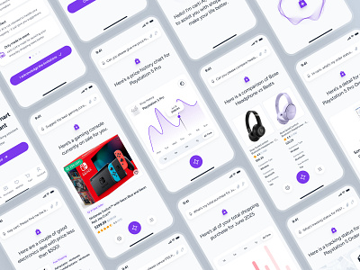 cognicart: AI Shopping & Ecommerce App - AI Shopping Companion ai ecommerce app ai prompt input ai shopping app ai shopping assistant ai voice recognition ui clean ecommerce app ecommerce ui ecommerce ui kit marketplace app minimal modern online shopping app purple shopping app shopping assistant shopping companion shopping ui kit smart shopping app soft