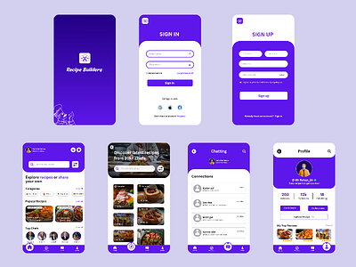 Food recipe app design UI UX design appdesign branding crafts design app food app graphic design graphicdesigning recipe app ui ui design uiux