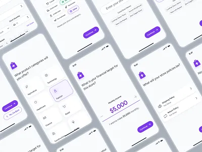 cognicart: AI Shopping & Ecommerce App - Shop Onboarding UIUX ai ecommerce app ai shopping app ai shopping assistant clean ecommerce app ecommerce ui ecommerce ui kit marketplace app minimal modern onboarding ui online shopping app purple shopping app shopping assistant shopping companion shopping companion ui shopping ui kit smart shopping app soft
