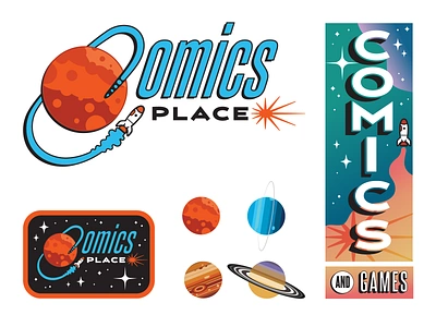 Space Assets astronaut boardgames branding constellations futuristic games jupiter logo design mars outerspace patch design planets rebranding rocket ship rocketship saturn signage space spaceage spaceship