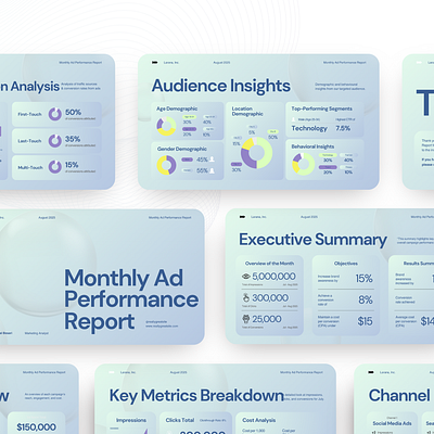 Monthly Ad Performance Report Presentation Design ppt design