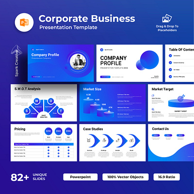 Corporate Business Presentation Template agency branding business business proposal clean company profile corporate profile crporate google slide graphic design infographic infographic presentation minimal minimalism modern pitch deck powerpoint presentation presentation design presentation template