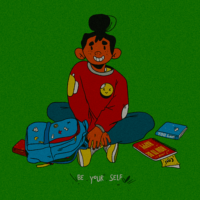 be yourself ✨☀️🌙 books character illustration comic illustration kids